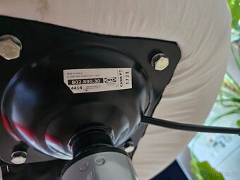 PRODÁM PRACOVNÍ ŽIDLI IKEA SKRUVSTA (IDGULT BÍLÁ) UMĚLÁ KŮŽE - 5
