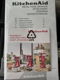 Kovový mlýnek na maso KitchenAid 5KSMMGA - 5