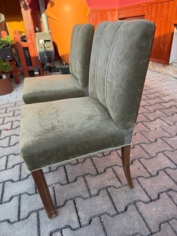 Staré polstrované židle zrenovované - 5