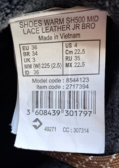 Nové dětské boty Quechua, vel. 36, v záruce - 5