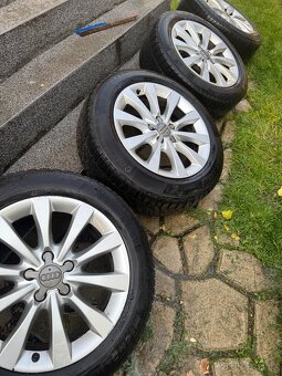 Prodám alu kola AUDI 5x112 R17 s pneu - 5