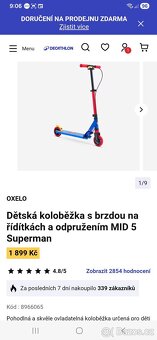 Detska skladaci koloběžka s brzdou pc1.899 Kc - 5