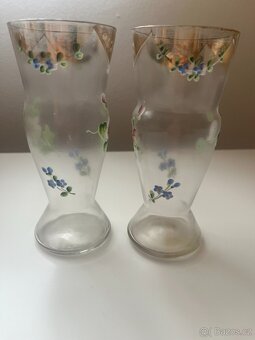 Starožitná malovaná sklenice, 2 ks - 5