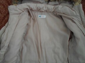 Růžová bunda bundička kabát kabátek H&M - 122, 128 - 5