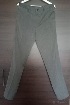 Pánský oblek F&F šedý melír - 5