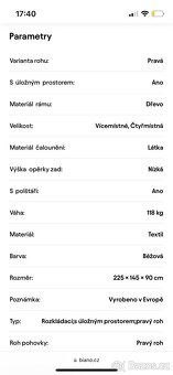 Rohová rozkládací sedačka s úložným prostorem – světlá šedá - 5