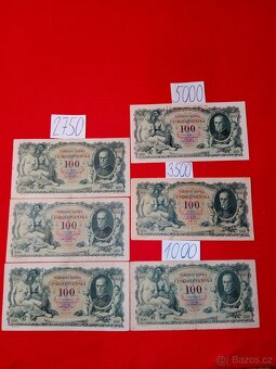 Československé bankovky třetí část ceny jsou za ks a na fotu - 5