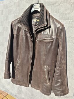 Pánská kožená bunda KARA - 5