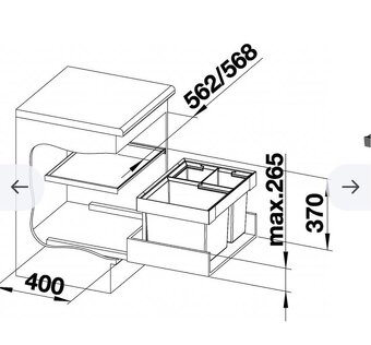 Blanco Flexon II 60/3 Koš do zásuvky - 5