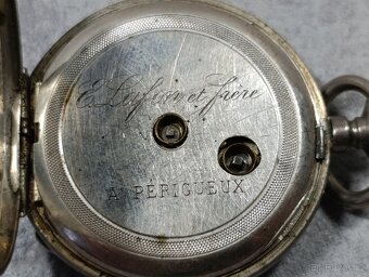 Stříbrné kapesní hodinky - kličovky, rok 1885 - 5