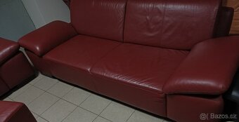 Kožená sedací souprava - jak NOVÁ, TOP STAV - 5