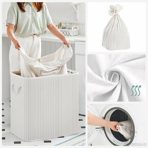 Nový bambusový koš na prádlo - 5