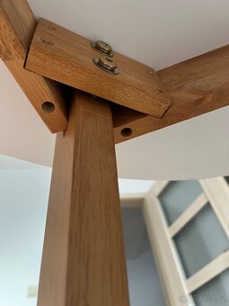 Jídelní stůl JEGIND Ø105 bílá/přírodní - 5