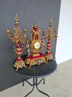 Starožitné bronzové hodiny Imperial - 5