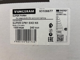 PAR 64 240V/1000W CP61 GX16d 300h Tungsram - 5