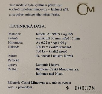 Medaile 1997 - Motiv 50 Kč - PROOF, Mincovní město Praha - 5