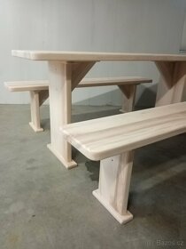 Zahradní lavice a stůl - 5