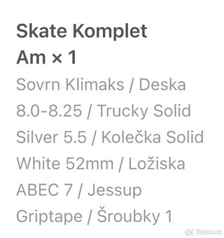 Craness skate komplet - 5