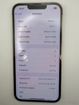Prodám iPhone 13 Pro – 1 TB, zlatý - 5