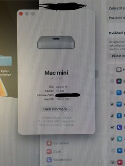 Mac mini 2020 (M1) – 16GB RAM / 256GB SSD – krásný stav - 5