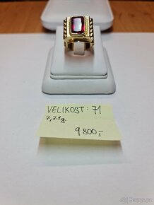Zlatý prsten 14K Český punc - 5