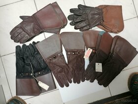 Kožené rukavice na motorku retro Top. - 5