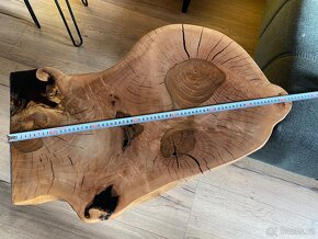 Dřevěný koferenční stůl s pryskyřicí designový masiv - 5