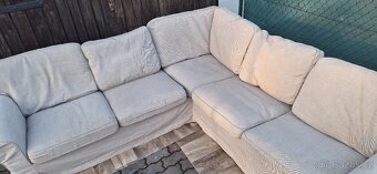 IKEA EKTORP rohová s potahem NORDVALLA - 5
