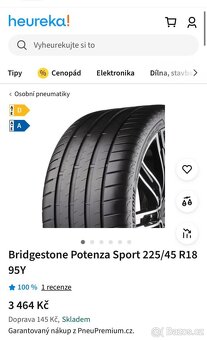 Letní pneu Bridgestone 225/45/18 95Y - 5