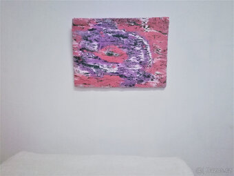 NOVÝ - dekorativní obraz na zeď z kamínků malba - cihlový - 5