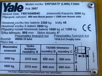 Elektrický vysokozdvižný vozík Yale 2t - 5
