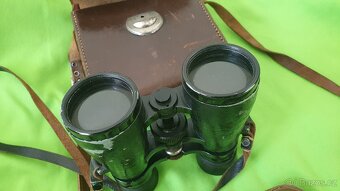Starý dalekohled 6x40 s pouzdrem a Stará hračka - dělo na ka - 5