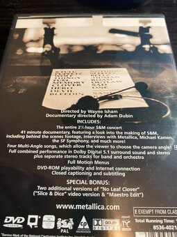 2DVD SET: METALLICA - Symphony and Metallica 2000, DVD BOX - 5