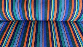 Lehátkovina šíře 140cm barevné proužky - 5