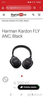 sluchátka. Harman Kardon FLY ANC - 5