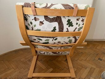 IKEA POÄNG křeslo – bříza, originální potah - 5