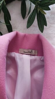 Nový růžový kabát Spring Made in Italy vel. S - 5