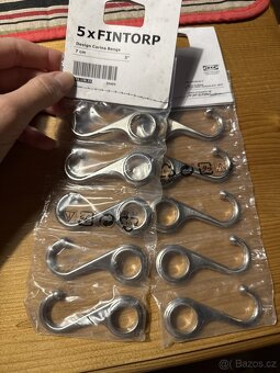 3x IKEA kovová tyčka s háčky 10ks, FINTORP, 402.138.39 - 5