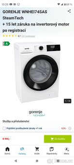 Prodám pračku Gorenje WNHEI74SAS - 5
