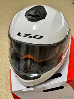 Vyklápěcí přilba LS2 Strobe II bílá lesklá, dámská M, záruka - 5