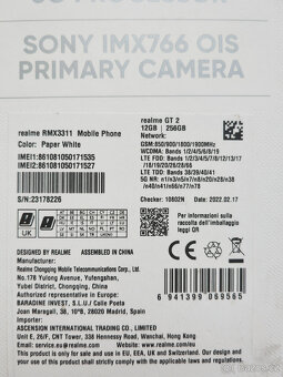Realme GT2 12/256GB 5G Paper White - 5
