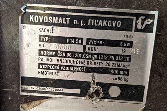 Kamna na pevná paliva, 5kW - 5