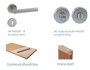 nteriérové dveře 70x200 Pravé, 80x200 Levé - 5