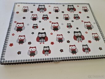 MDF prostírání 30x40cm, Sovy, set 4ks - 5