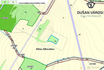 Louka o rozloze 5 743m2 v KÚ Města Albrechtice - 5
