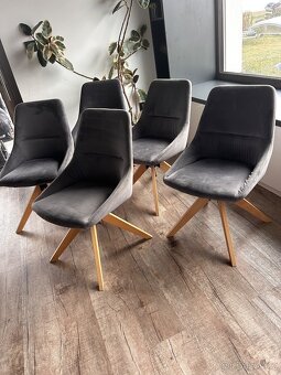 Jídelní kuchyňské čalouněné židle, křesla 8 kusů - 5