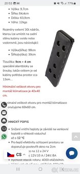 Střešní nezávislá klimatizace ResfriAr 12 a 24 V - 5
