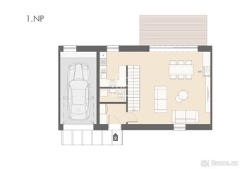 Novostavba řadového rodinného domu B2 4+kk s garáží v obci C - 5