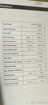 Pohon křídlové brány max. 700 kg Pohon křídlové brány - 5