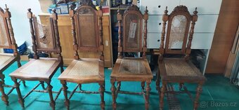 Staré židle s výpletem v zámeckém stylu k renovaci - 5